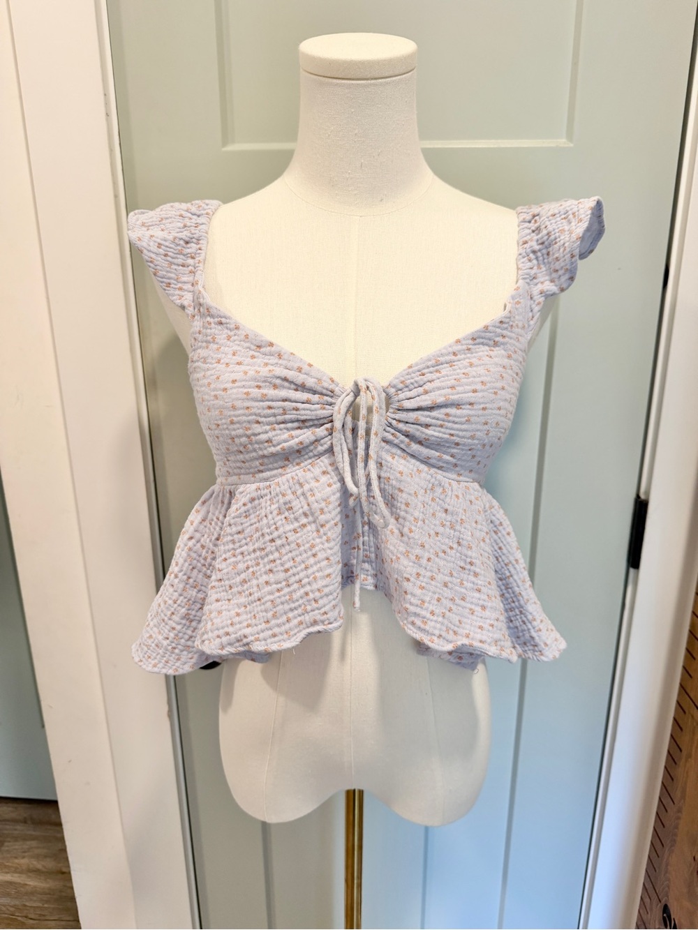 Shop Neighbor Cotton Gauze Top Crop Smocked Boutique Fairy